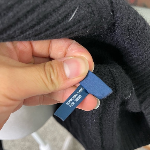 Vintage Ralph Lauren Blue cashmere Wool Cable Knit Cardigan Classic Preppy M L - Picture 9 of 10